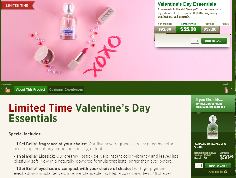 Sei Bella Valentine's Day Special